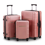 Three In One Set Of Double Wheel Silent Wheels With Dry Wet Separation Compartment ABS PC Luggage