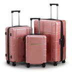 Three In One Set Of Double Wheel Silent Wheels With Dry Wet Separation Compartment ABS PC Luggage