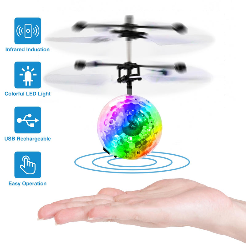 RC Flying Balls Electric Infrared Induction Drone Helicopter Ball LED Light Kids Flying Toy