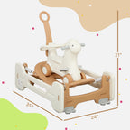 1 Kids Rocking Horse with Detachable Base