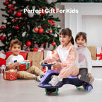 Electric Wiggle Car Energy Powered Kids Ride On Toys For Toddler Age 3+ Purple