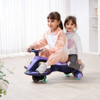 Electric Wiggle Car Energy Powered Kids Ride On Toys For Toddler Age 3+ Purple