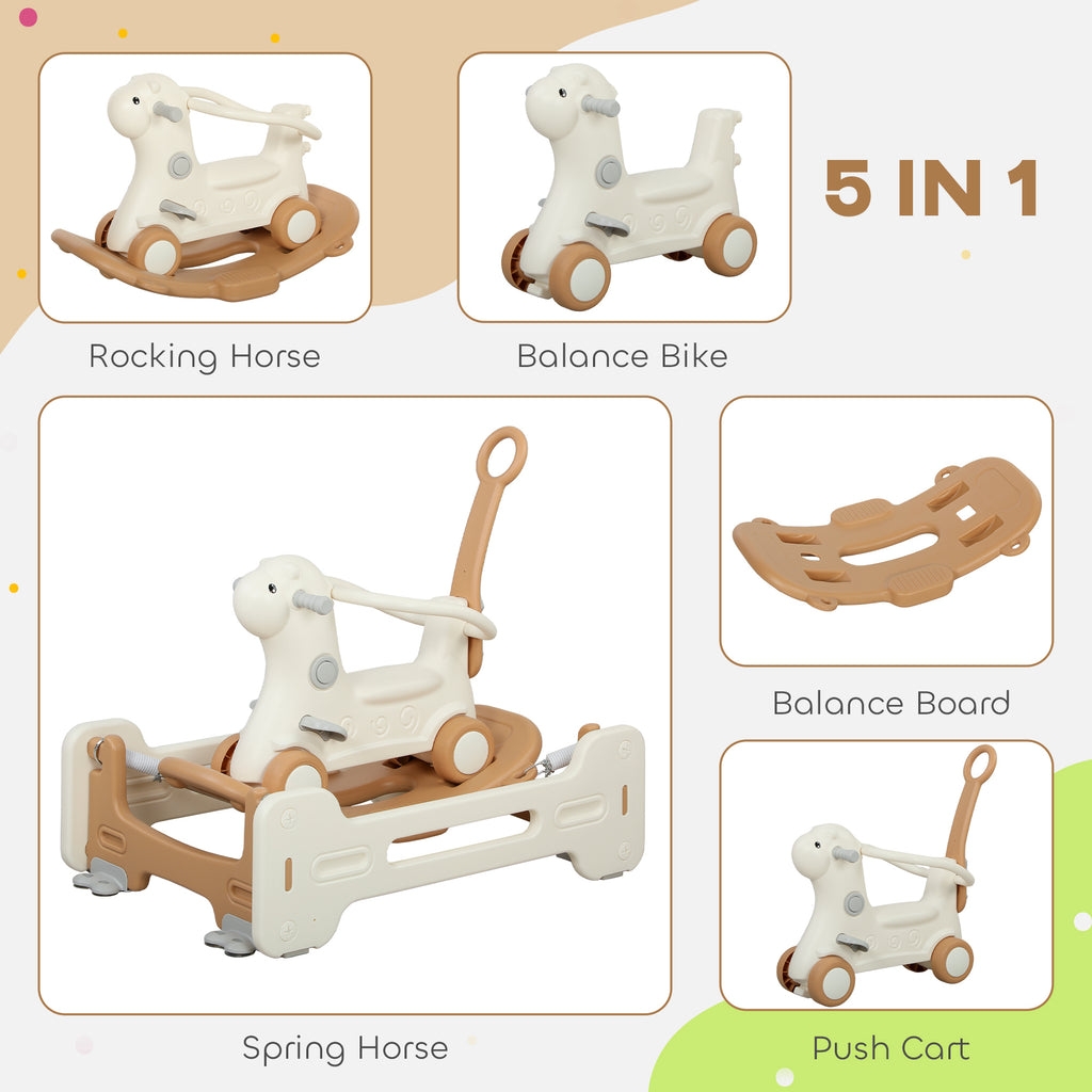 1 Kids Rocking Horse with Detachable Base