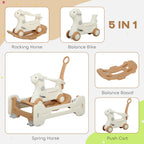 1 Kids Rocking Horse with Detachable Base