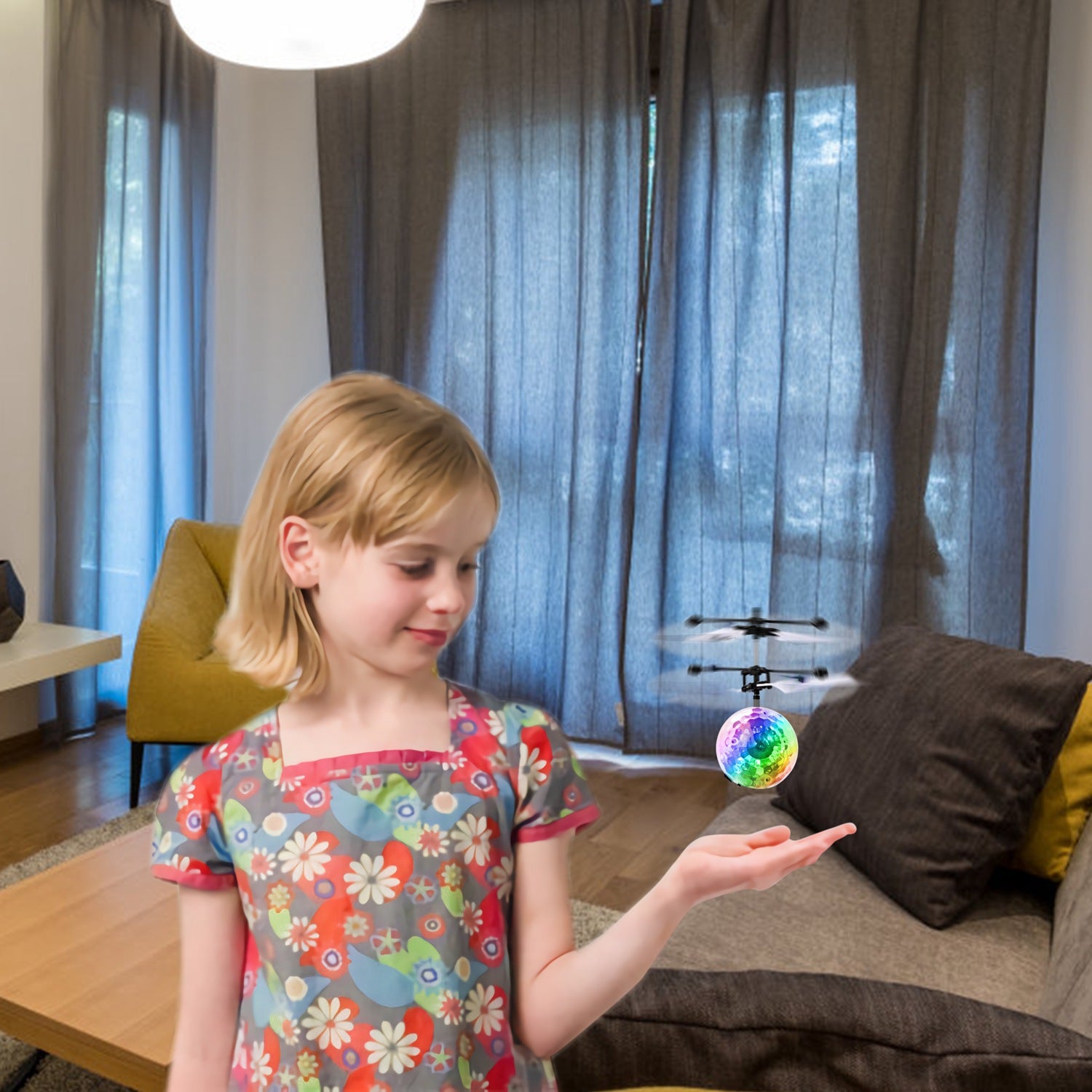 RC Flying Balls Electric Infrared Induction Drone Helicopter Ball LED Light Kids Flying Toy