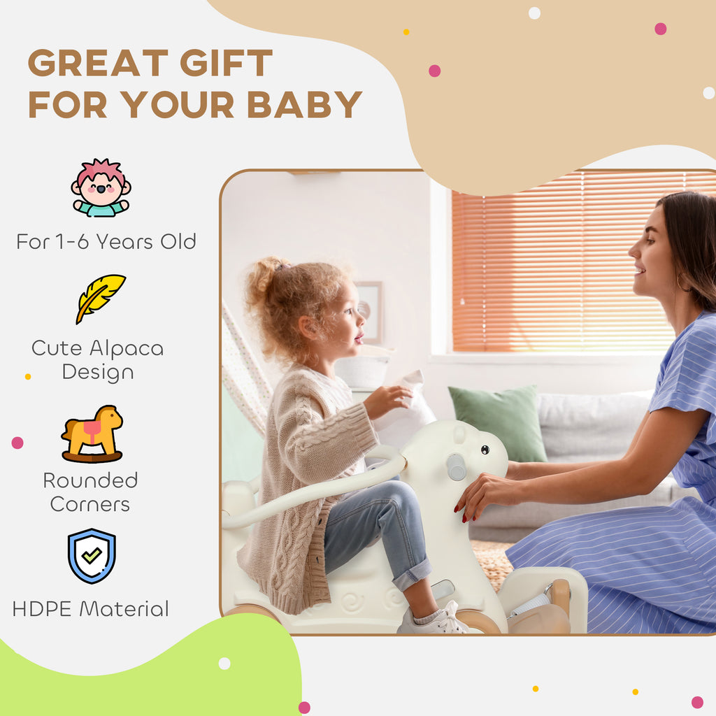 1 Kids Rocking Horse with Detachable Base